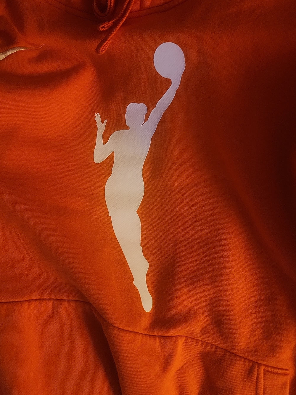 Nike Orange Hoodie with White Swoosh and Graphic - Picture 4 of 7